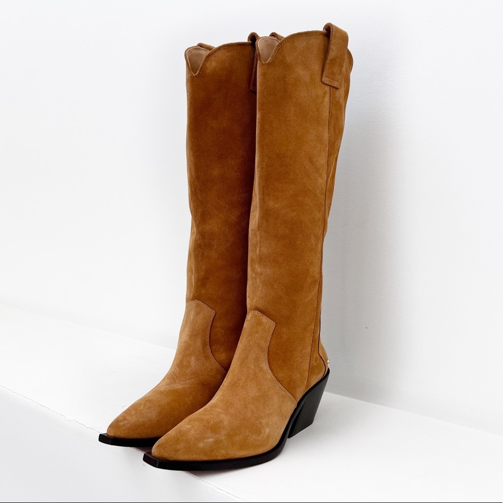 * RARE* Anine Bing Suede Western Cowboy Boot Brown Festival Boots